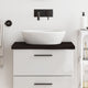 Vidaxl Washbasin Feille 60x50x (2-4) cm Bround foncé en bois massif traité