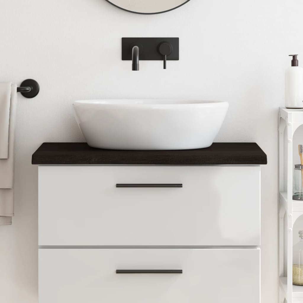 Tableau de lavabo VIDAXL 80x40x (2-4) CM Bround foncé en bois massif traité