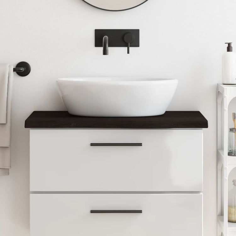 Tableau de lavabo VIDAXL 80x40x (2-4) CM Bround foncé en bois massif traité