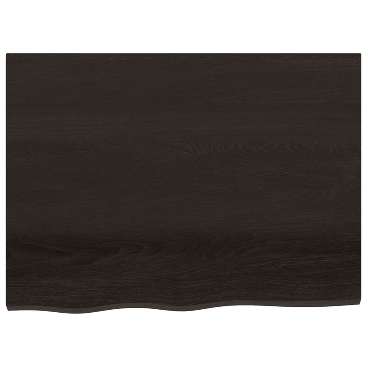 Vidaxl Washingin Leaf 80x60x (2-4) cm Bround foncé en bois massif traité