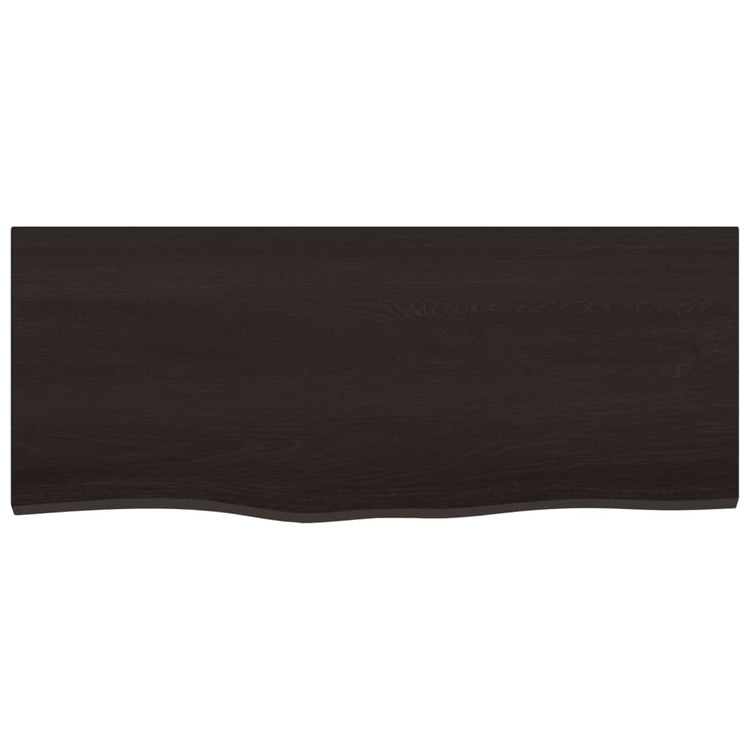 Table de lavabo VIDAXL 100x40x2 cm Bround foncé du bois massif traité