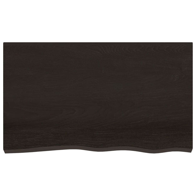 Table de lavabo VIDAXL 100x60x2 cm Bround foncé du bois massif traité