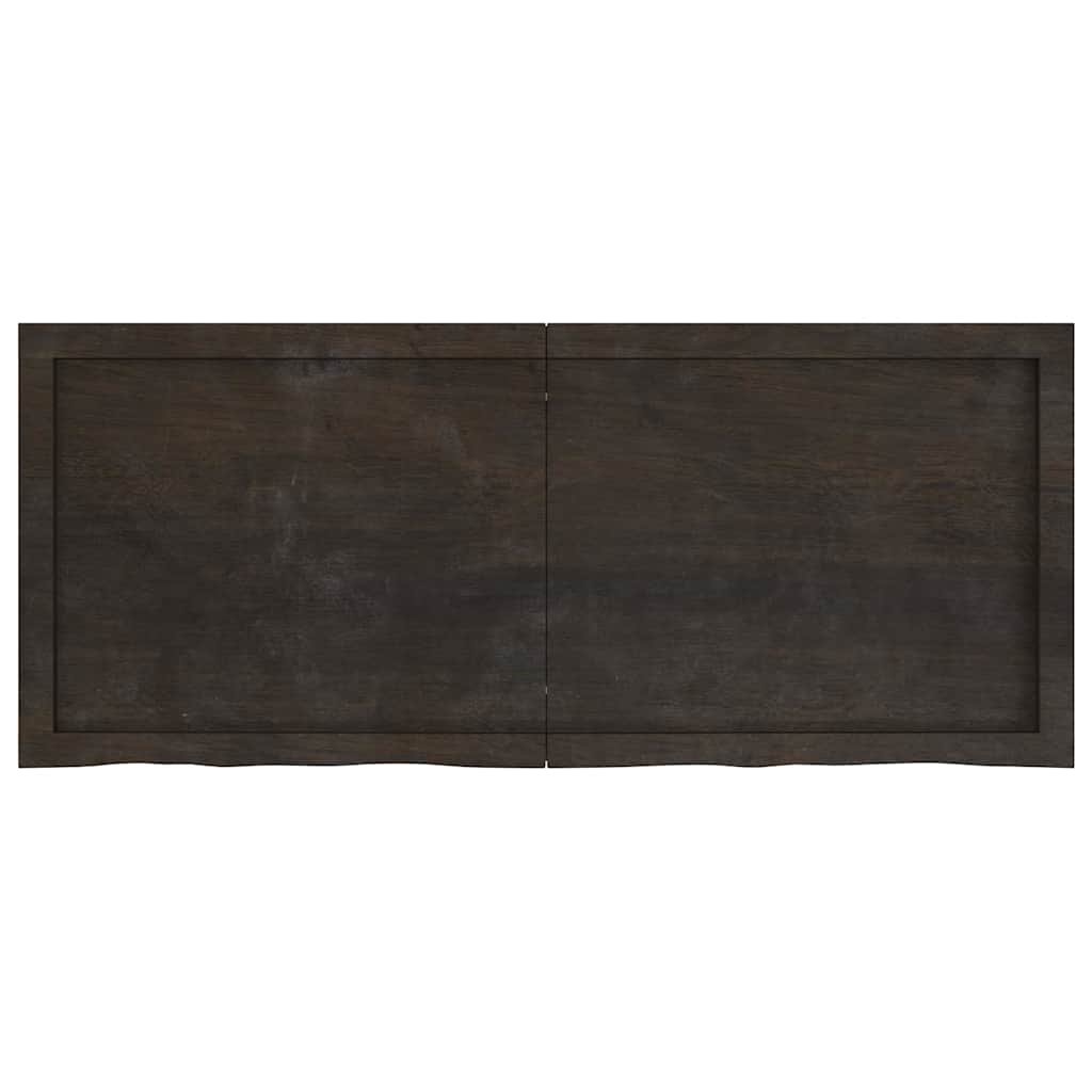 Vidaxl Washingin Feille 120x50x (2-6) cm Bround foncé en bois massif traité