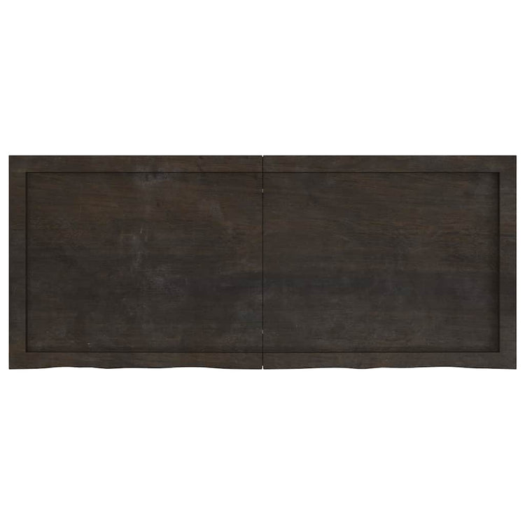 Vidaxl Washingin Feille 120x50x (2-6) cm Bround foncé en bois massif traité