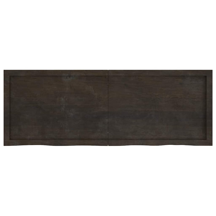 Vidaxl Washingin Feille 140x50x (2-4) cm Bround foncé en bois massif traité