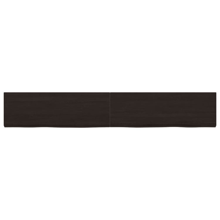 Vidaxl Washingin Sheet 180x30x (2-6) cm Bround foncé en bois massif traité