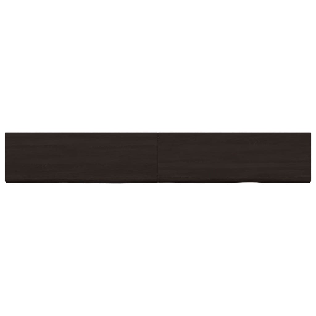 Vidaxl Washingin Sheet 180x40x (2-4) cm Bround foncé en bois massif traité