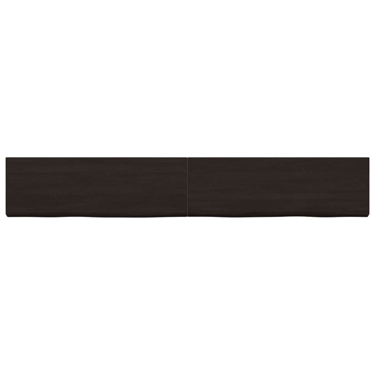 Vidaxl Washingin Sheet 180x40x (2-4) cm Bround foncé en bois massif traité
