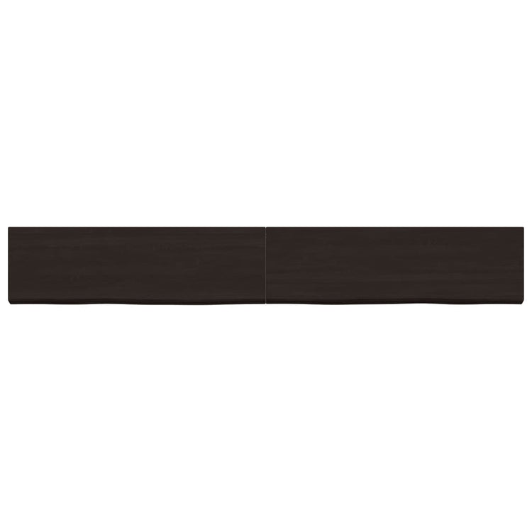 Vidaxl Washingin Feille 200x30x (2-6) cm Bround foncé en bois massif traité