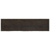 Vidaxl Washbasin Feille 200x50x (2-4) cm Bround foncé en bois massif traité
