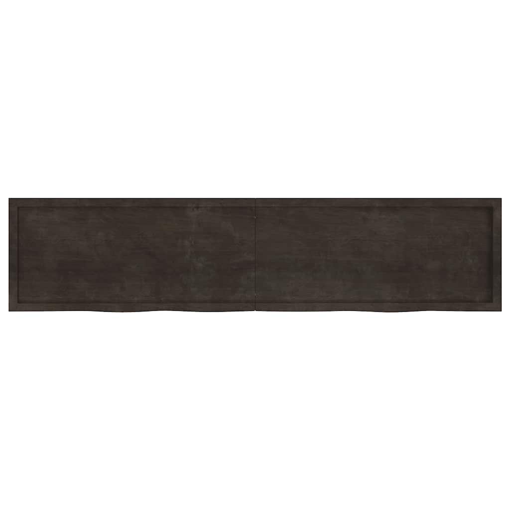 Vidaxl Washingin Sheet 220x50x (2-4) cm Bround foncé en bois massif traité