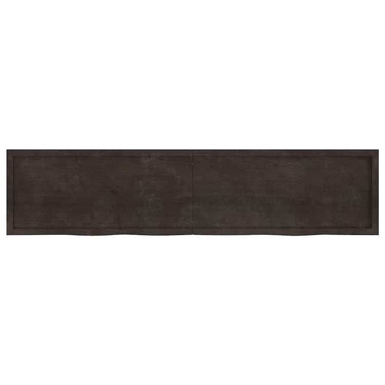 Vidaxl Washingin Sheet 220x50x (2-4) cm Bround foncé en bois massif traité