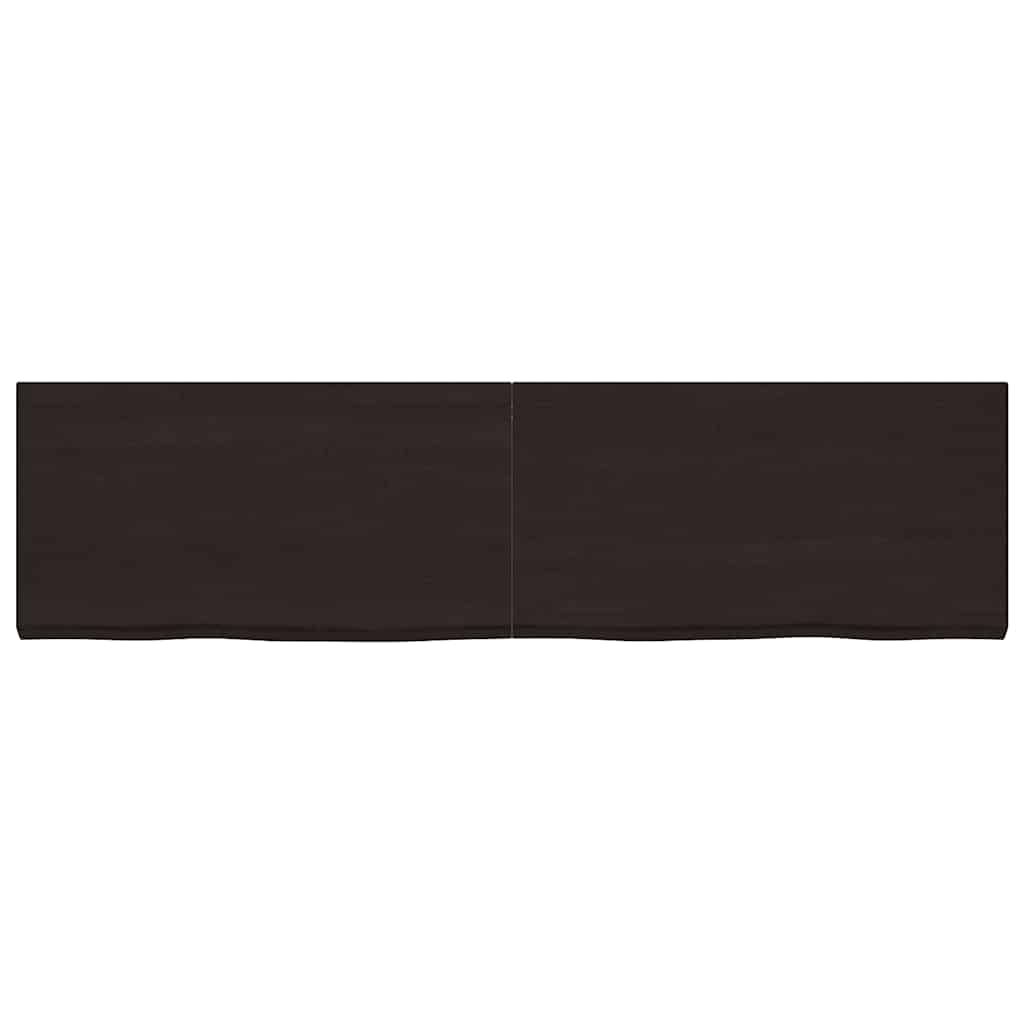 Vidaxl Washingin Sheet 220x60x (2-6) cm Bround foncé en bois massif traité