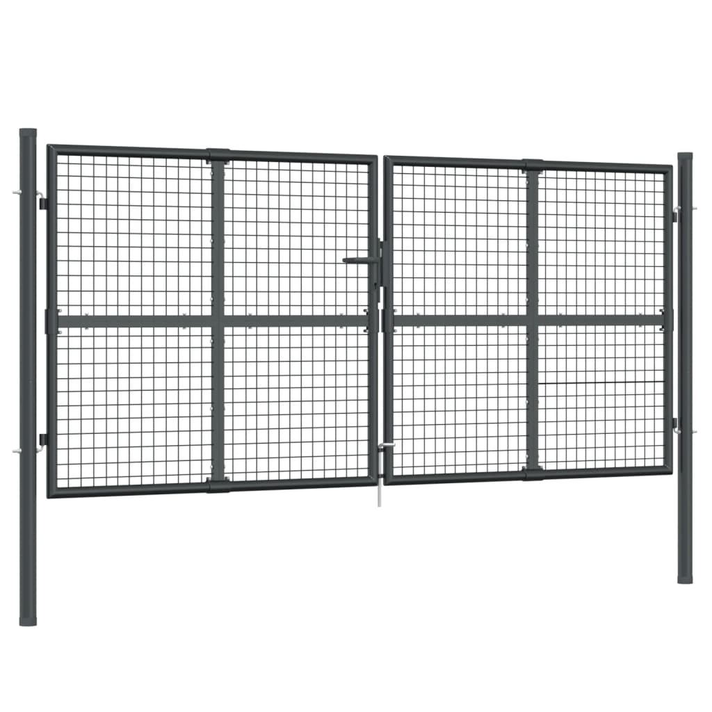 Vidaxl Port Fire Mesh 300x175 cm Anthracite en acier coloré