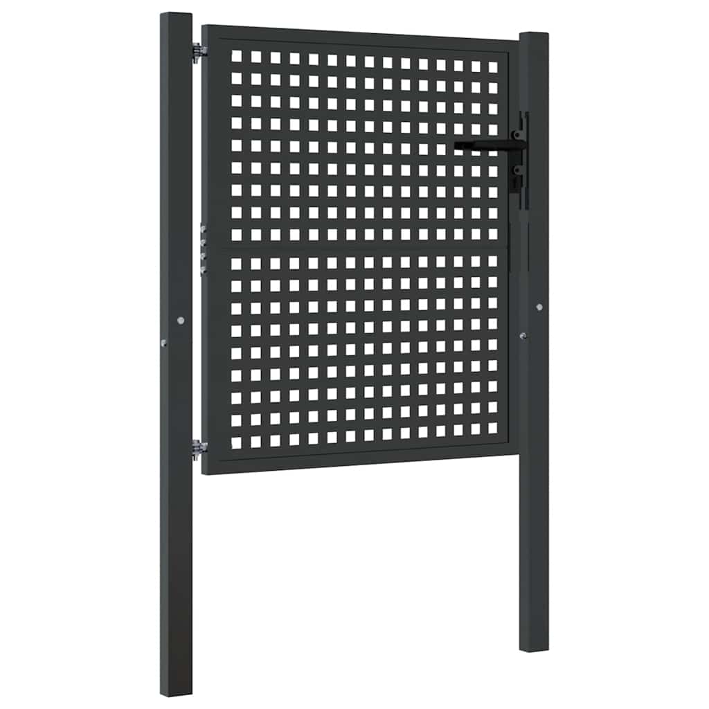 Port vidaxl 105x150 cm anthracite en acier -colore