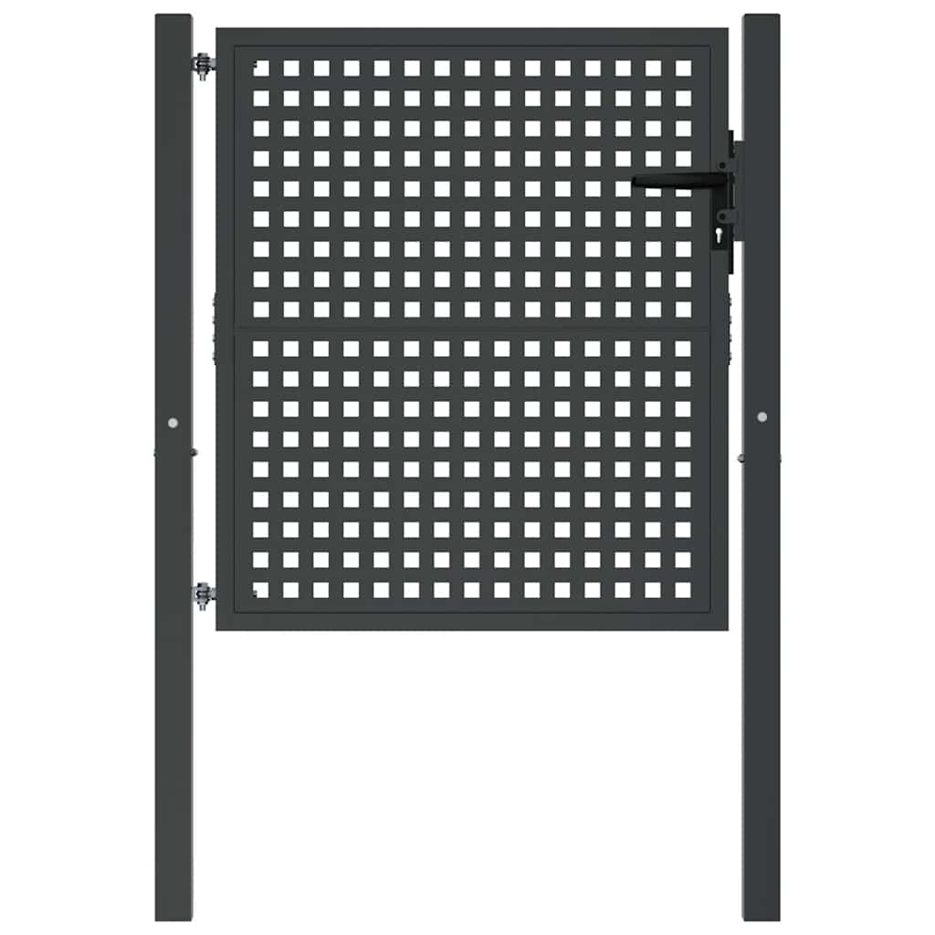 Port vidaxl 105x150 cm anthracite en acier -colore