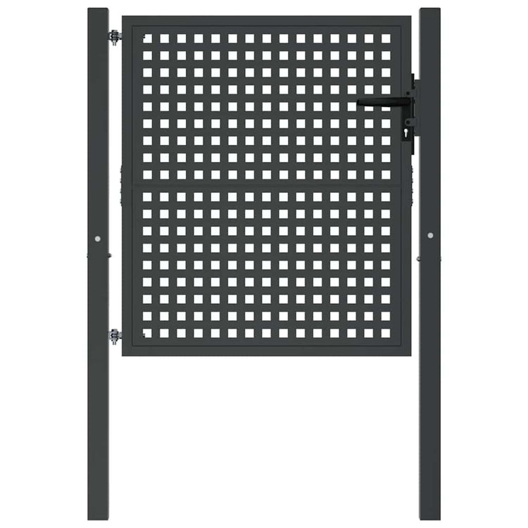 Port vidaxl 105x150 cm anthracite en acier -colore