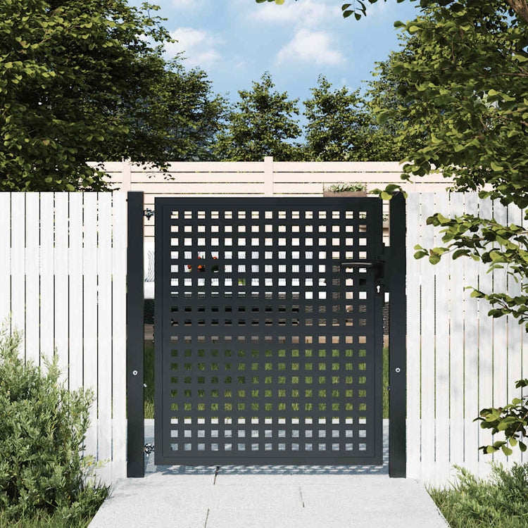 Port vidaxl 105x150 cm anthracite en acier -colore