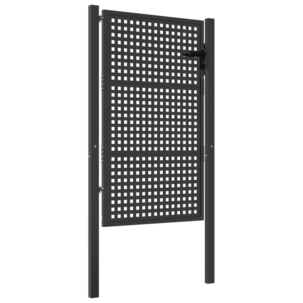 Port vidaxl 105x200 cm anthracite en acier -colore