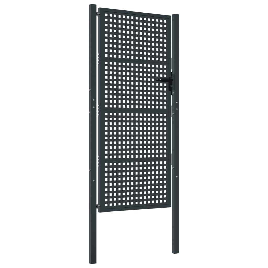 Port vidaxl 105x250 cm anthracite en acier -colore