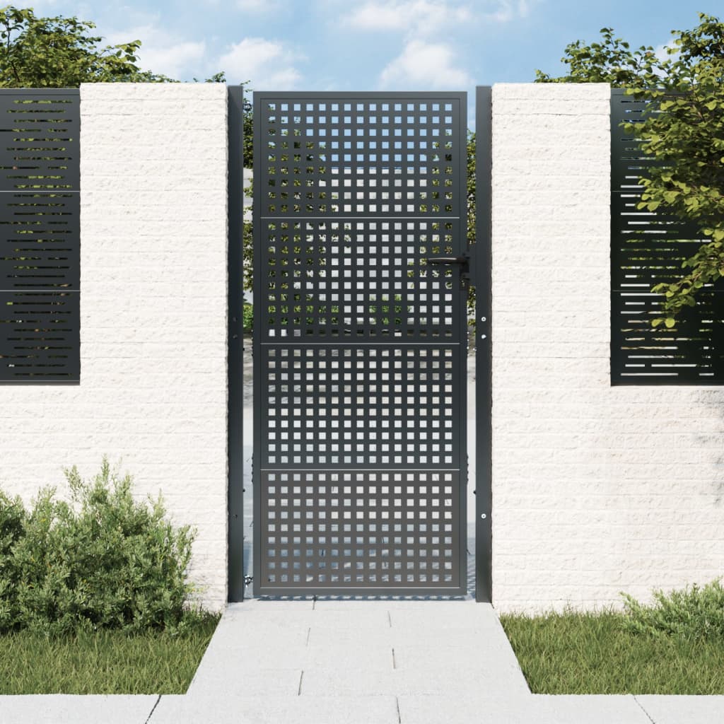 Port vidaxl 105x250 cm anthracite en acier -colore