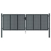Vidaxl Port 300x125 cm Anthracite en acier -colore