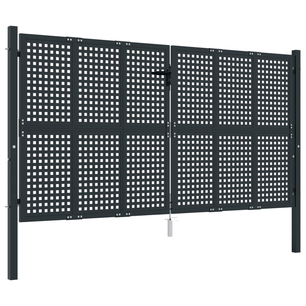 Vidaxl Port 300x150 cm Anthracite en acier -colore