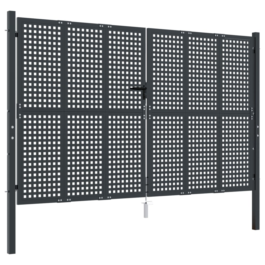 Vidaxl Port 300x175 cm Anthracite en acier -colore