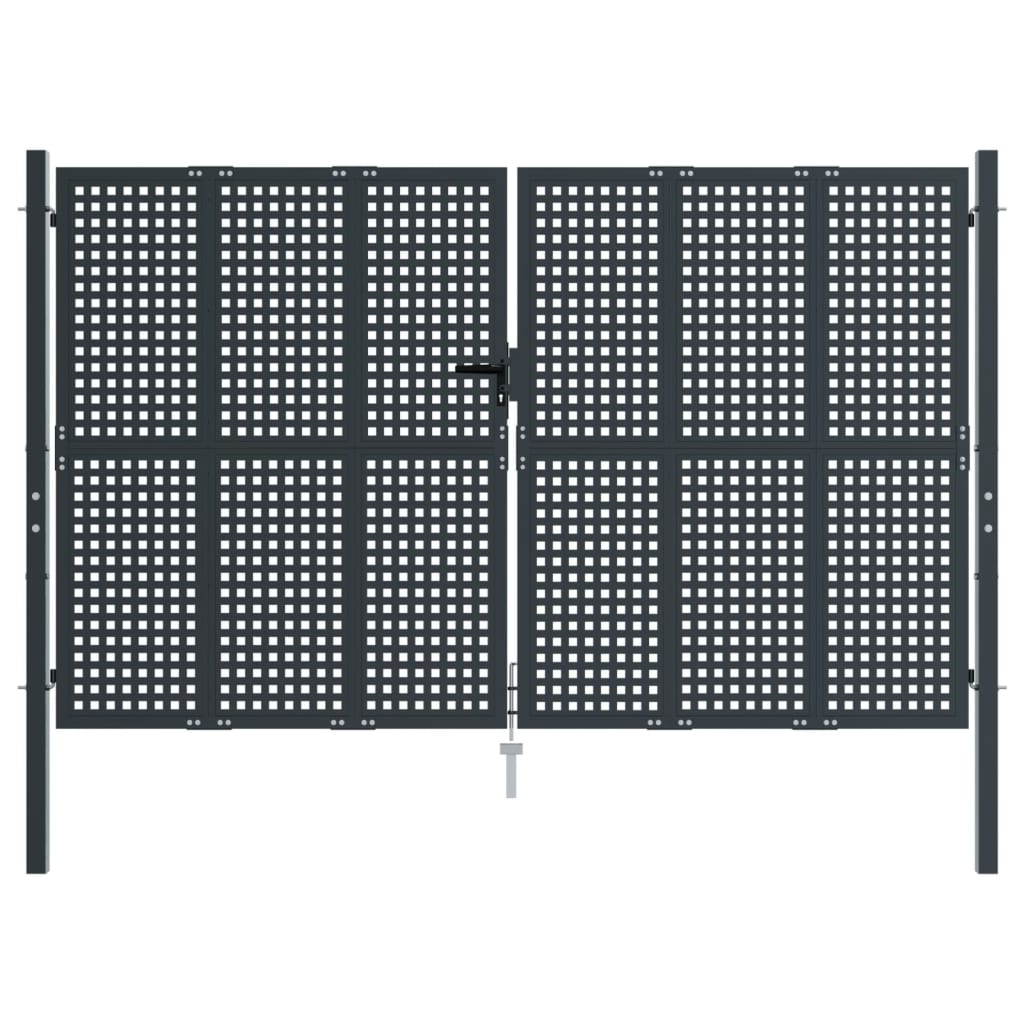 Vidaxl Port 300x175 cm Anthracite en acier -colore