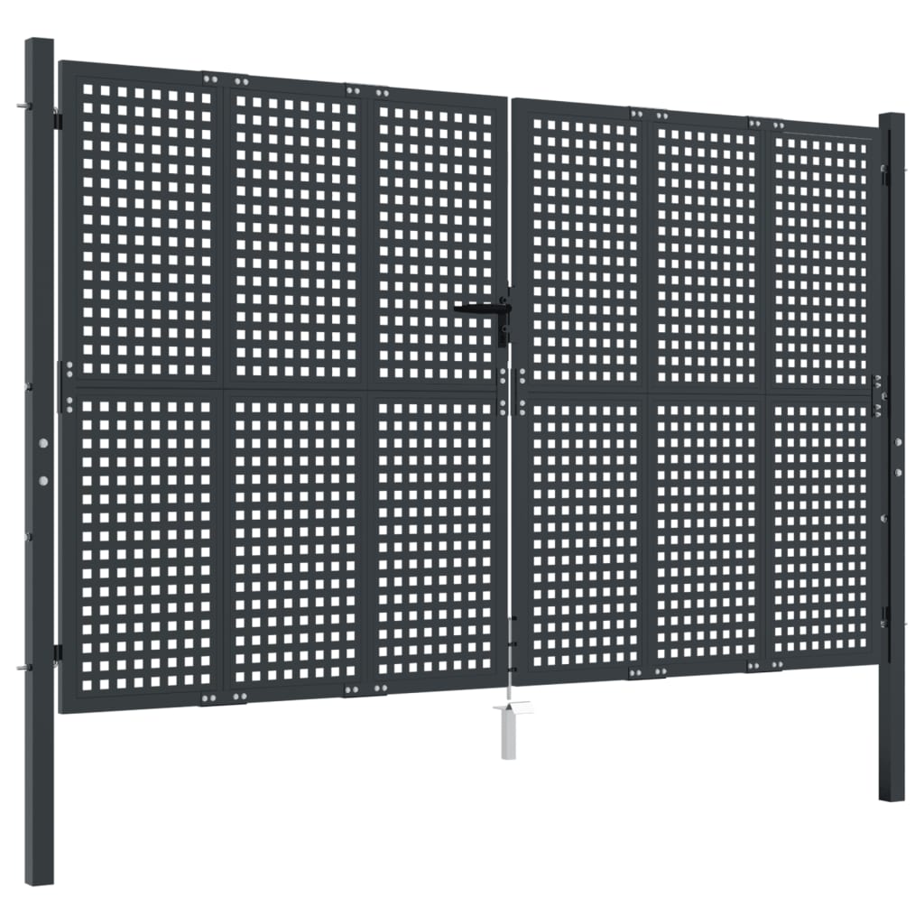 Vidaxl Port 300x200 cm Anthracite en acier -colore