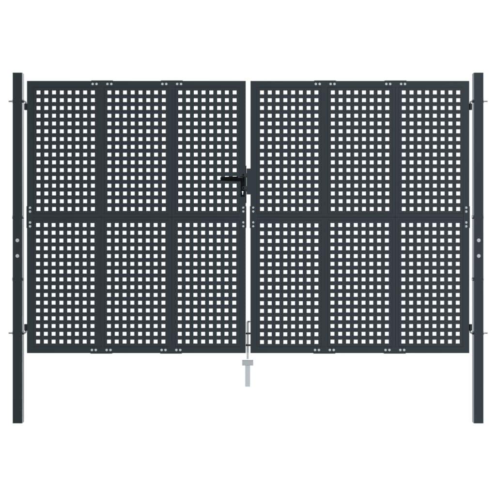 Vidaxl Port 300x200 cm Anthracite en acier -colore