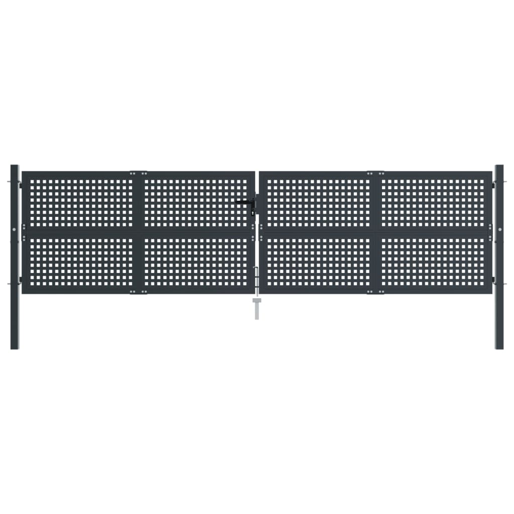 Vidaxl Port 400x125 cm Anthracite en acier -colore