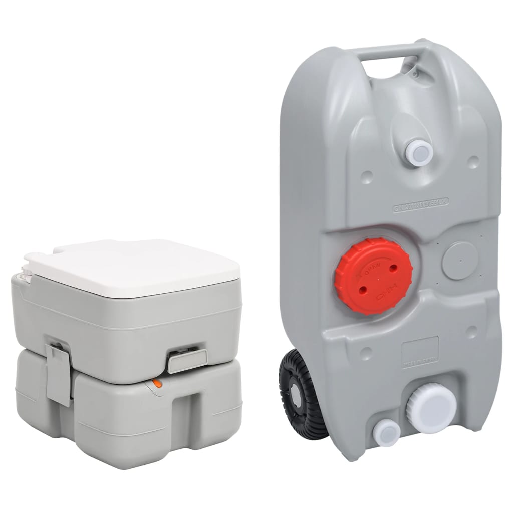 Vidaxl Camping Toilet and Water Tank Set portable