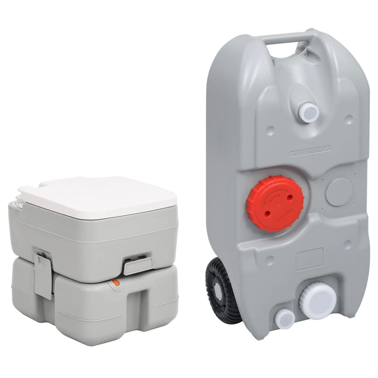 Vidaxl Camping Toilet and Water Tank Set portable