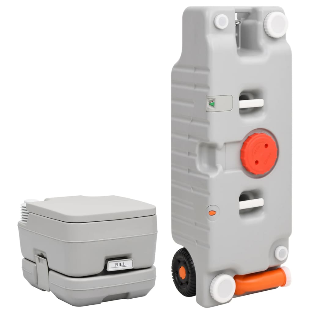 Vidaxl Camping Toilet and Water Tank Set portable