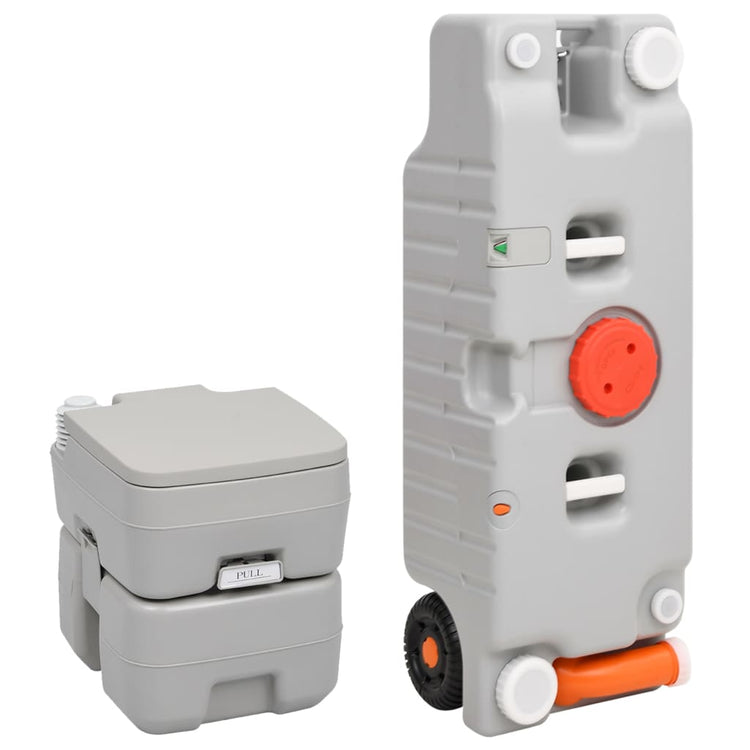 Vidaxl Camping Toilet and Water Tank Set portable