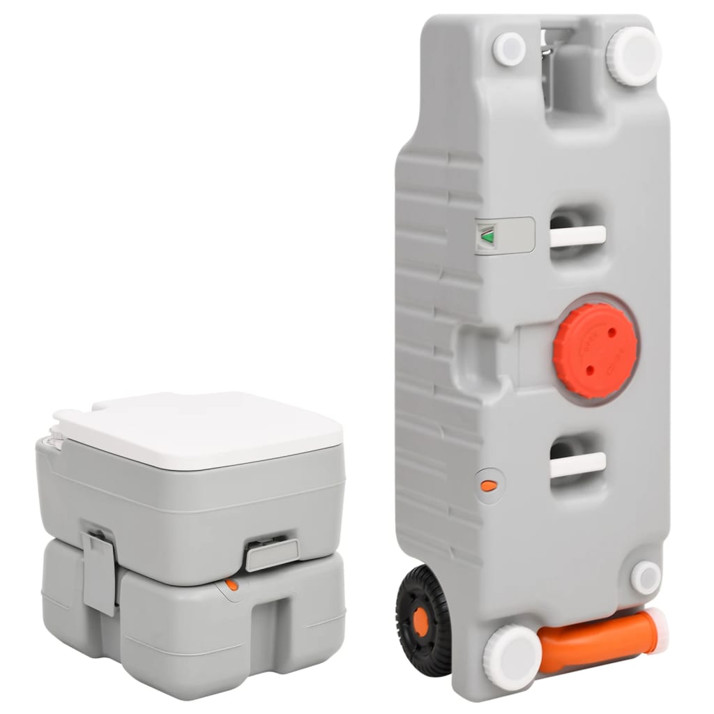 Vidaxl Camping Toilet and Water Tank Set portable