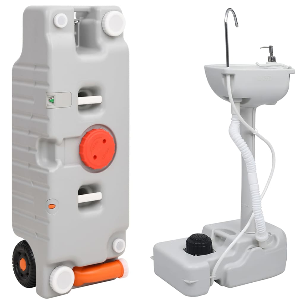 Vidaxl Camping Wax and Water Tank Set portable