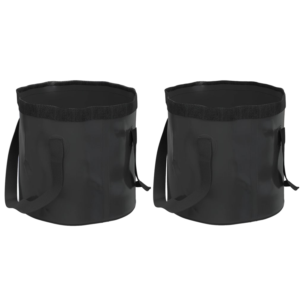 Vidaxl Emmers 2 PCS pliant 20 L PVC noir