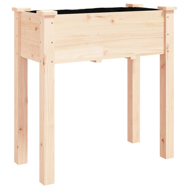Vidaxx jardinière sur roulettes 71x37x80 cm bois de pin massif