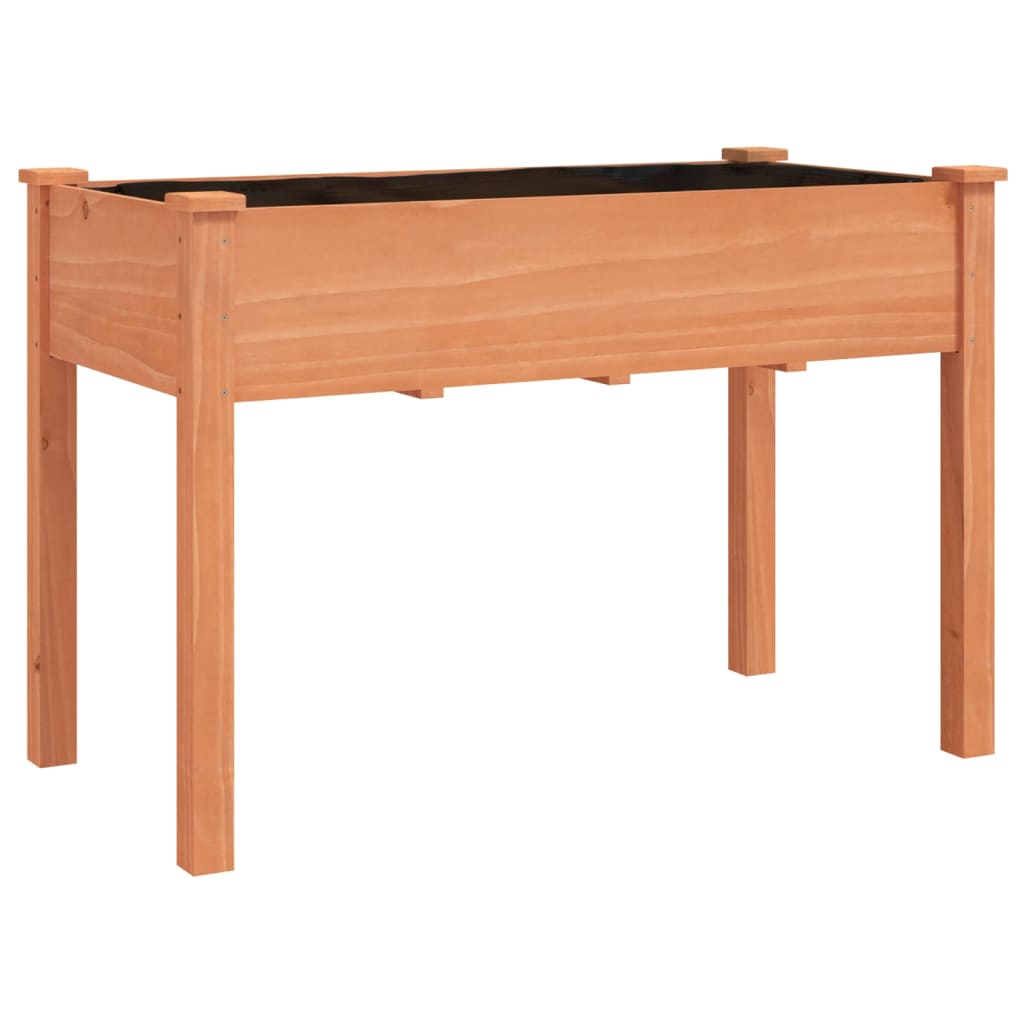Vidaxx jardinière sur roulettes 118x59x80 cm bois de pin massif marron