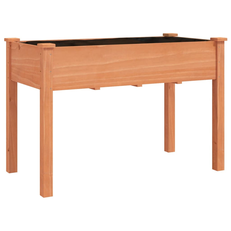 Vidaxx jardinière sur roulettes 118x59x80 cm bois de pin massif marron