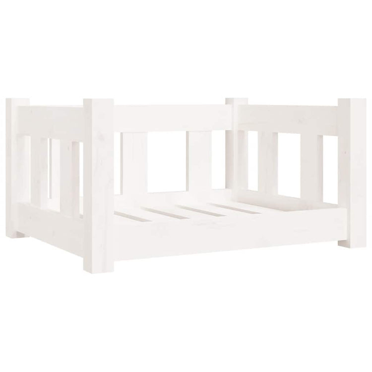 Vidaxl Dog Panier 55.5x45.5x28 cm Pine solide blanc