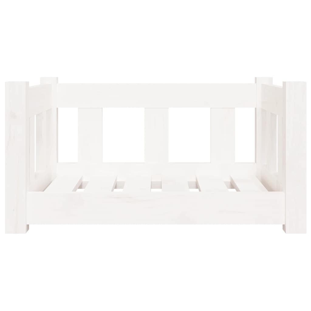 Vidaxl Dog Panier 55.5x45.5x28 cm Pine solide blanc