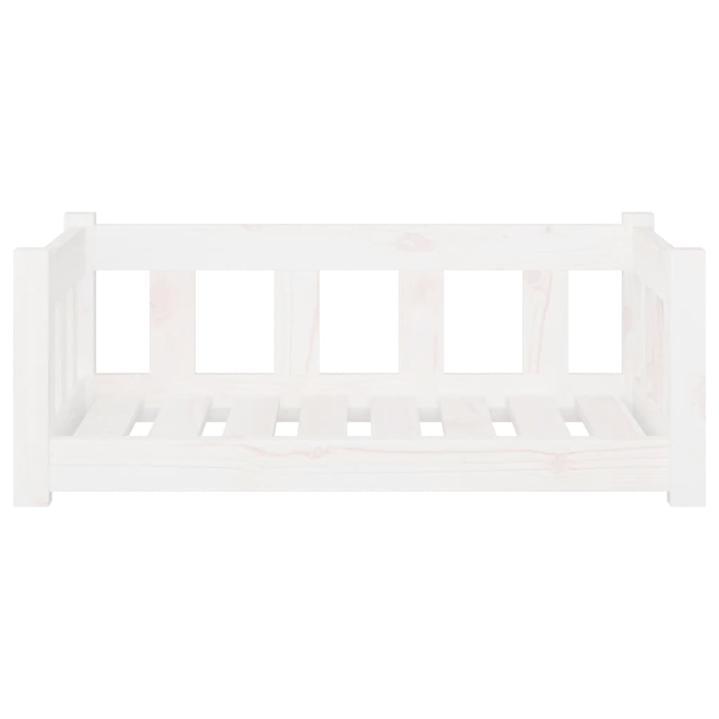Vidaxl Dog Basket 75.5x55.5x28 cm Pine solide blanc