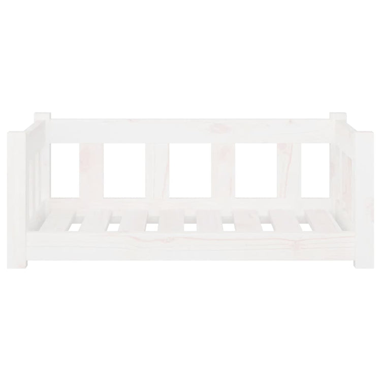 Vidaxl Dog Basket 75.5x55.5x28 cm Pine solide blanc