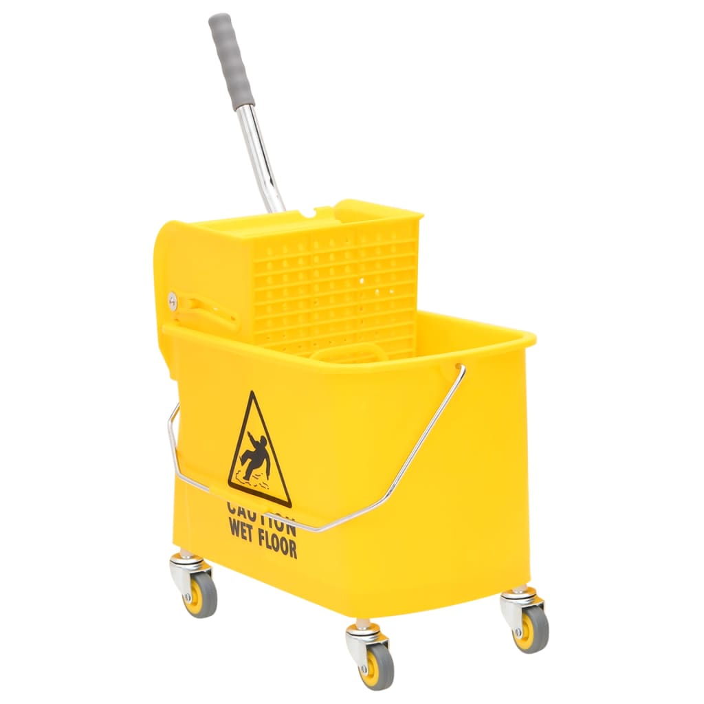 Vidaxl Mopper avec écrivain et roues 20 l en polypropène jaune
