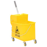Vidaxl Mopper avec écrivain et roues 20 l en polypropène jaune - afbeelding 1