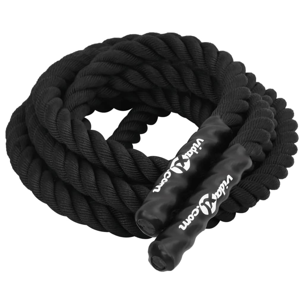 Vidaxl Battle Corde 6 m 4,5 kg de polyester noir