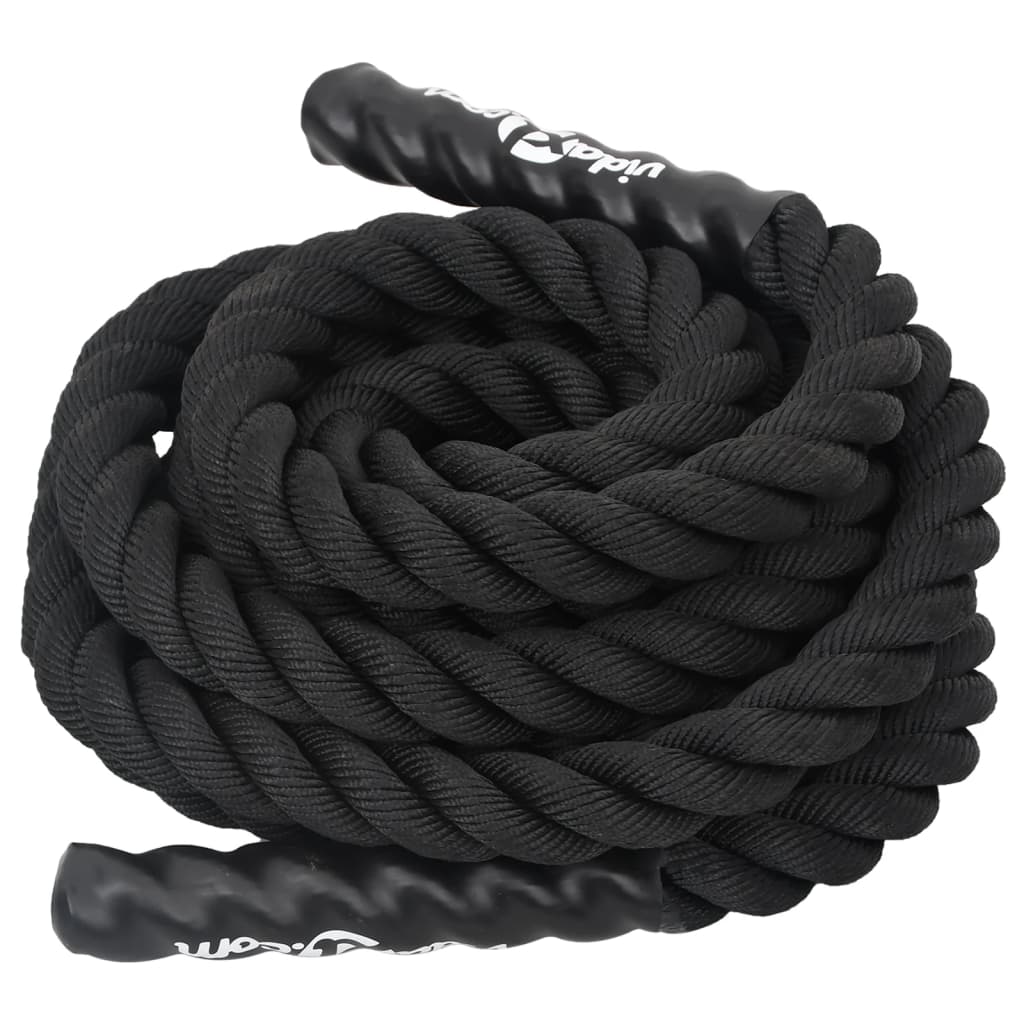 Vidaxl Battle Corde 6 m 4,5 kg de polyester noir